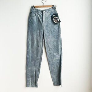 NuAge Blue Suede Straight Leg Pants 6